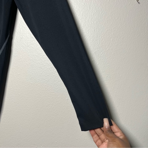 Nike Pro Men Shirt Small Black Long Sleeve Mock Neck Fitted Football Performance - Picture 5 of 7